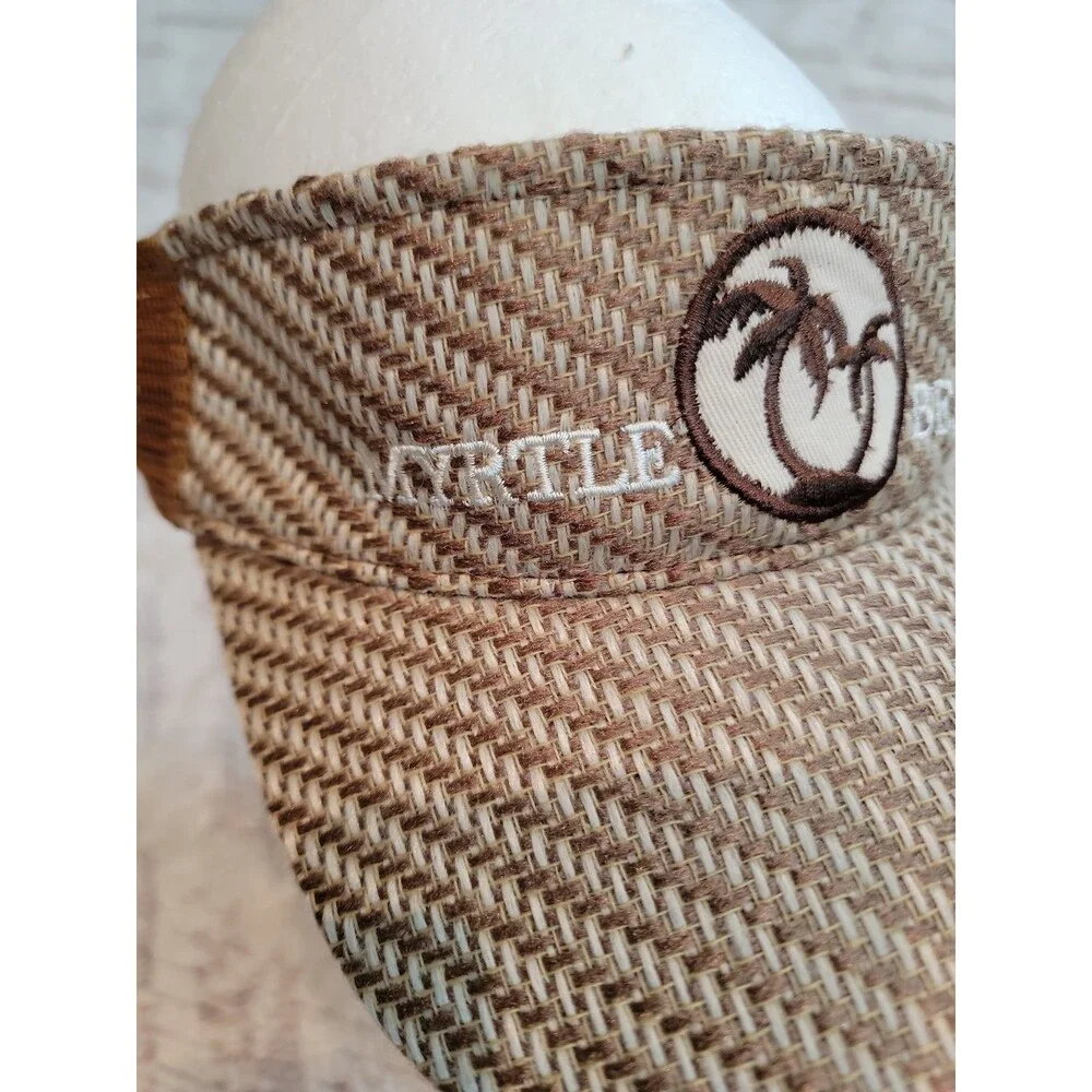Strand Headwear Myrtle Beach Embroidered Visor Hat Brown One Size